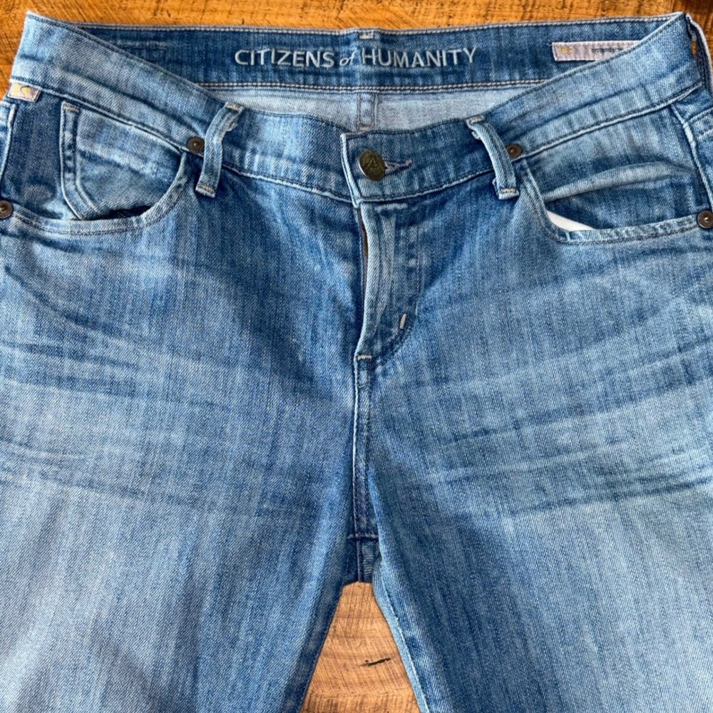Citizens of Humanity Womens Dani Cropped Straight Leg Blue Denim Jeans Size 26 - Picture 4 of 10